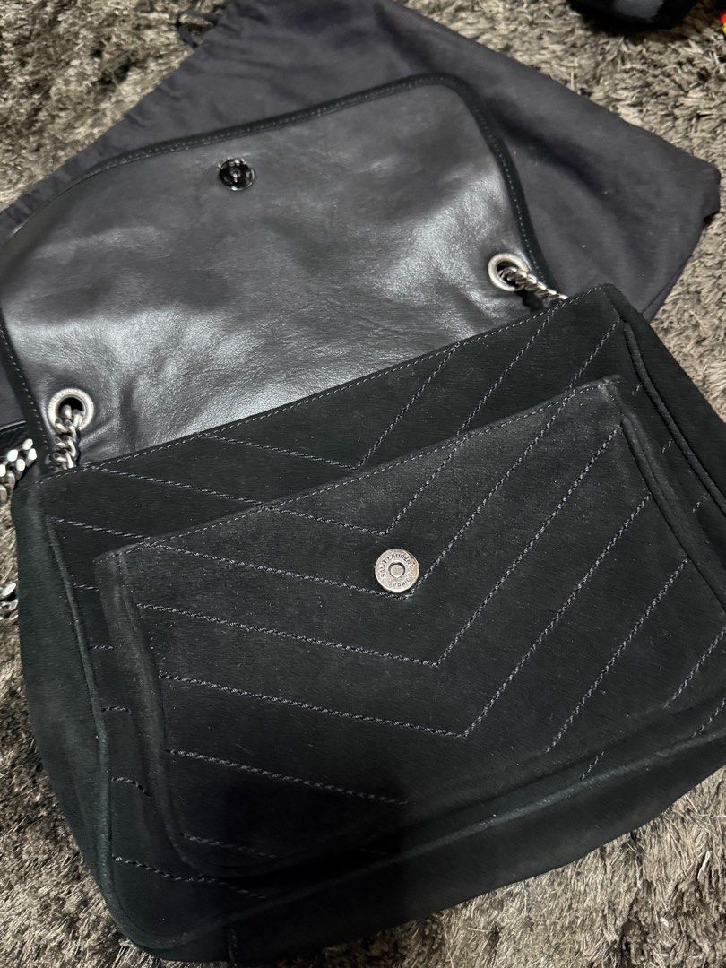 Authentic Saint Laurent Suede Niki (Category: Luxury Bags & Wallets) located in Pasig City. Submitted by balenciaga.couture (Listing ID 1381584157, Image 3). Description: with dustbag very good condition guaranteed authentic .