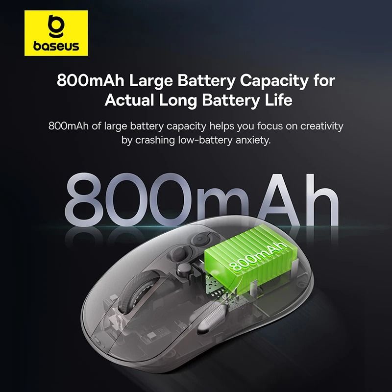 Baseus Bluetooth Wireless Mouse Rechargeable Ergonomic Mice Digital ...