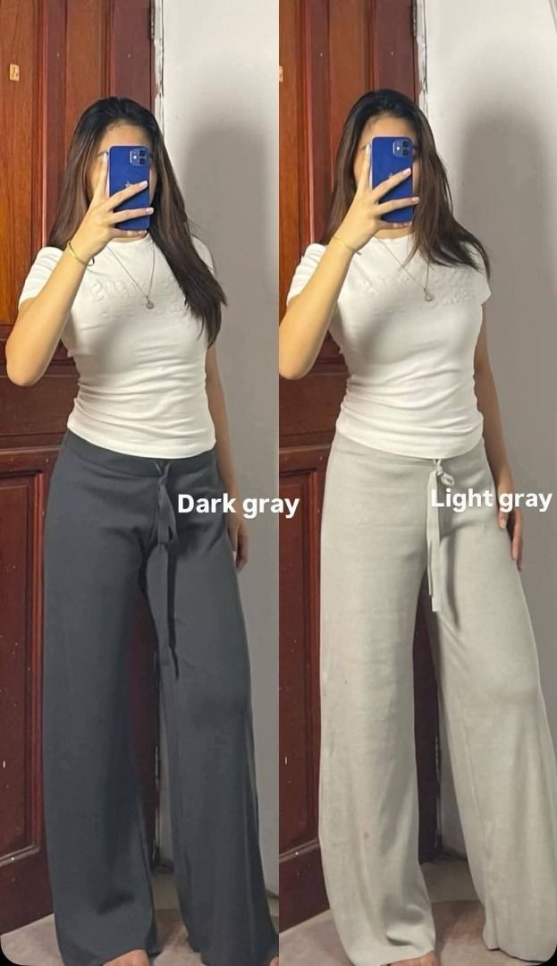 Cotton Knitted Trouser (Uniqlo inspired) (Category: Other Bottoms) located in San Manuel. Submitted by byjutiful30 (Listing ID 1381588488, Image 2). Description: HARPER PANTS /TROUSER by UNIQLO -makapal at quality ang tela, same na same talaga nung nasa uniqlo W/ ADJUSTABLE STRING size Medium to Large FLOWY YAN KAYA SURE ANG GANDA! MESSAGE ME FOR MORE DETAILS 🎀.