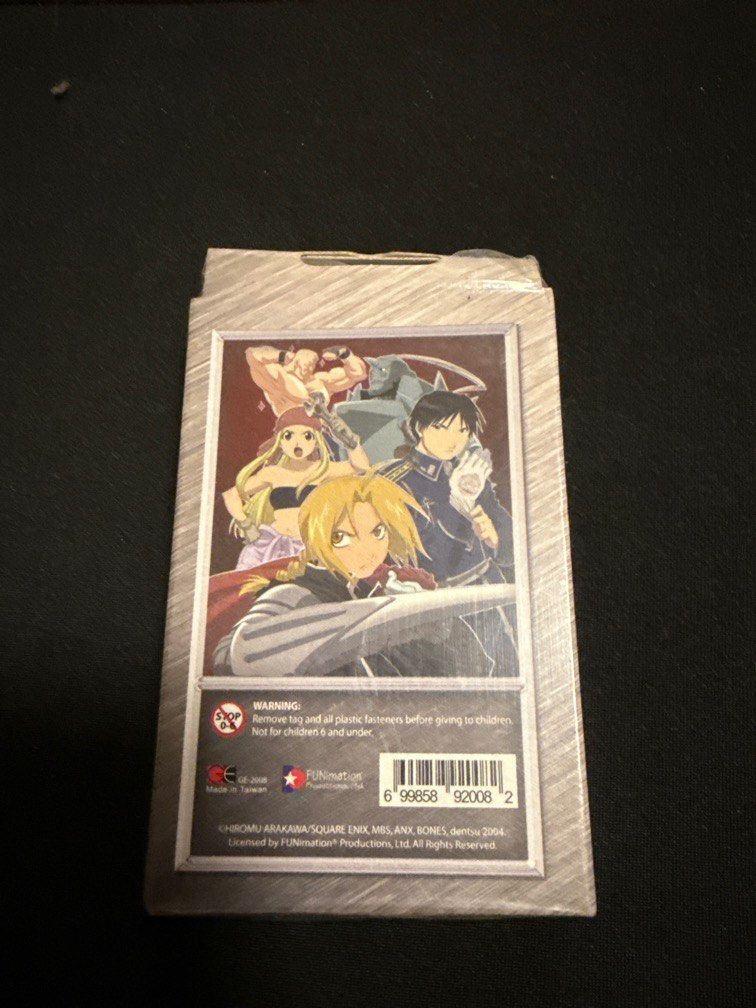 Full Metal Alchemist Playing cards (Category: Card Packs) located in Quezon City. Submitted by narfetc (Listing ID 1381599068, Image 2). Description: Original sealed full metal alcemist cards.