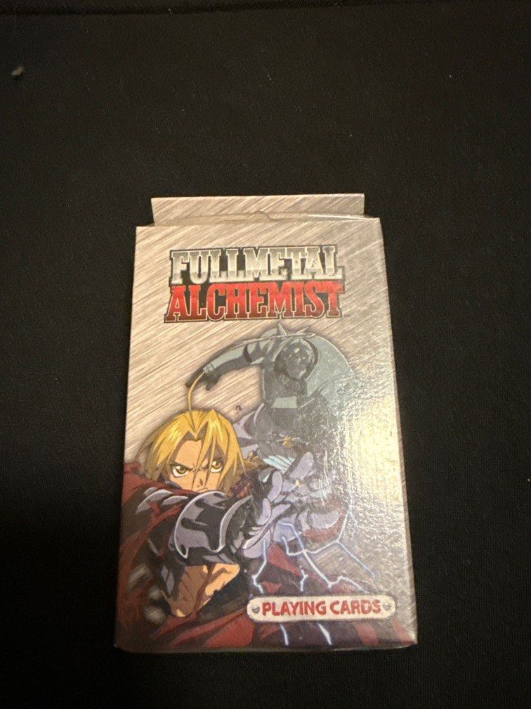 Full Metal Alchemist Playing cards (Category: Card Packs) located in Quezon City. Submitted by narfetc (Listing ID 1381599068, Image 1). Description: Original sealed full metal alcemist cards.