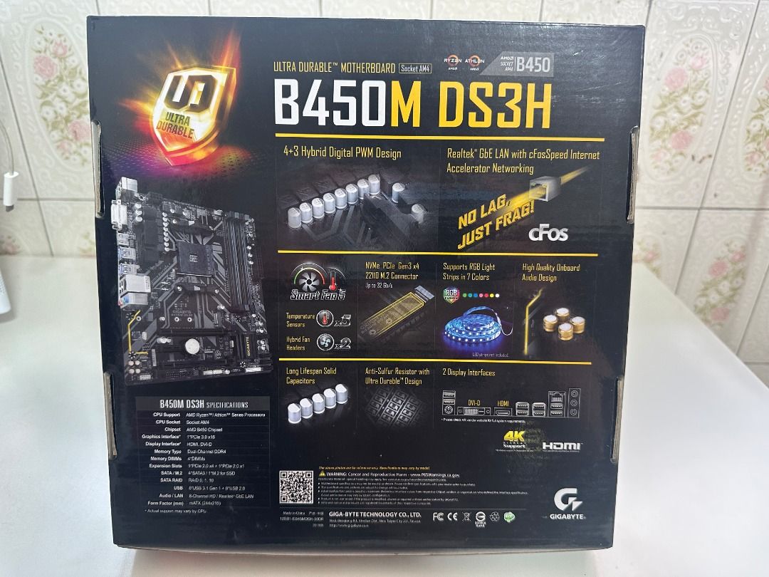 Gigabyte B450M DS3H Motherboard63220262997378111