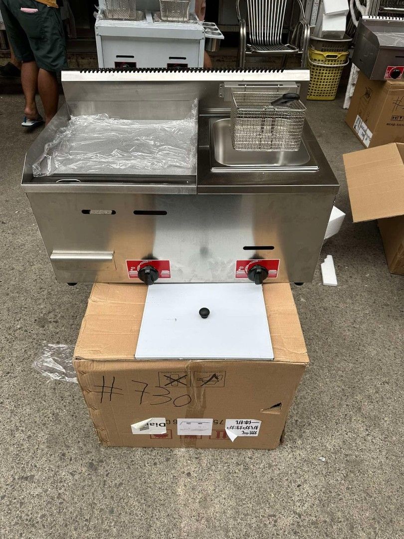 GRIDDLE WITH DEEP FRYER (Category: Cookware & Accessories) located in Manila. Submitted by brightstar.b55721 (Listing ID 1381465561, Image 2). Description: GRIDDLE WITH DEEP FRYER ❗️❗️ INCLUSION : with hose and regulator SRAINLESS(304) GAS TYPE CASH ON DELIVER FREE DELIVERY IN METRO MANILA.