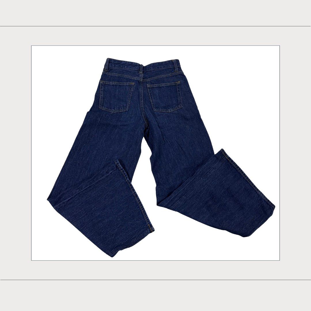 GU Denim Wide Leg Pants (Category: Jeans) located in San Juan City. Submitted by beyondtherack (Listing ID 1381627074, Image 2). Description: Bought from GU Japan Worn twice Can fit 25-26.