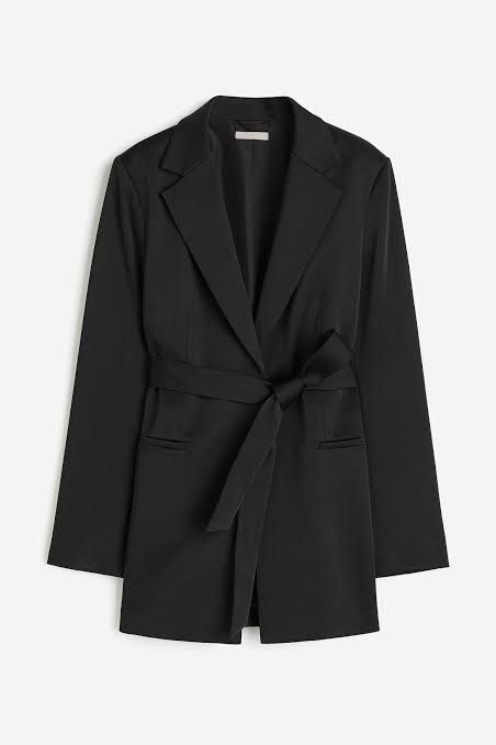 H&M Black Blazer with Tie Belt (Robe Type) (Category: Coats, Jackets and Outerwear) located in Quezon City. Submitted by carlojohn05 (Listing ID 1381515438, Image 1). Description: .