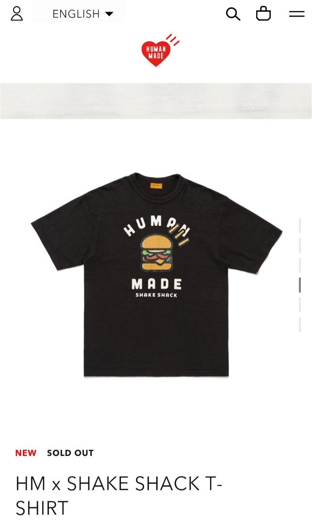 HUMAN MADE X SHAKE SHACK (3XL), Men's Fashion, Tops & Sets