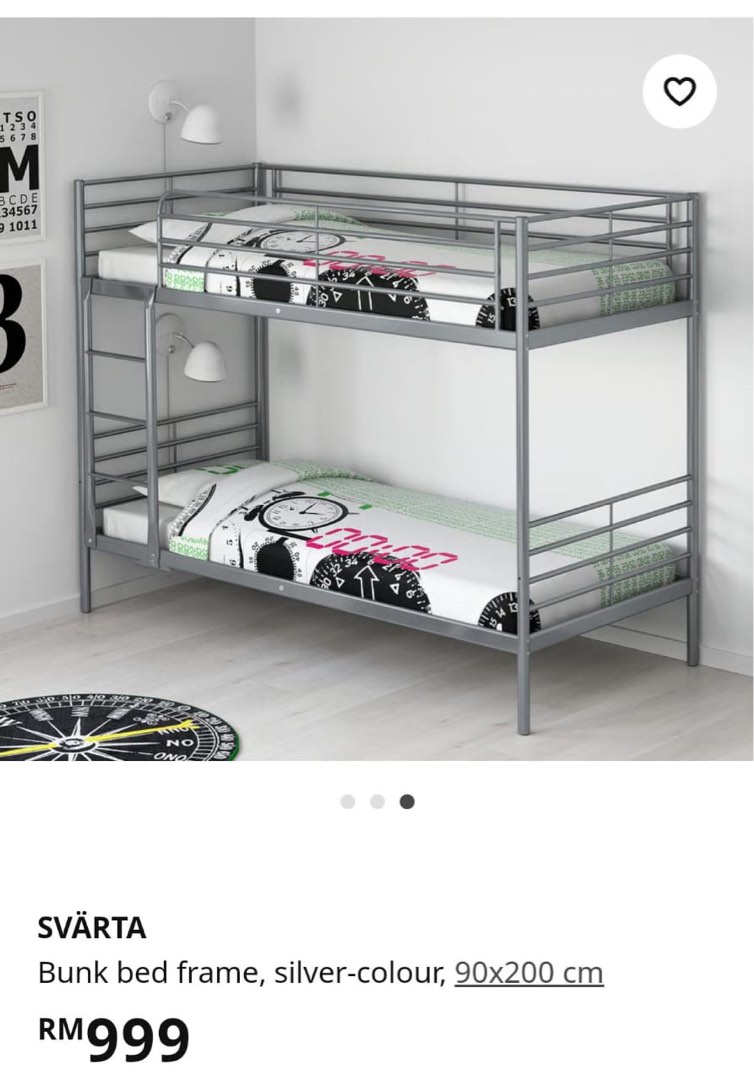 Ikea Bunk Bed Double Decker, Furniture & Home Living, Furniture, Bed ...