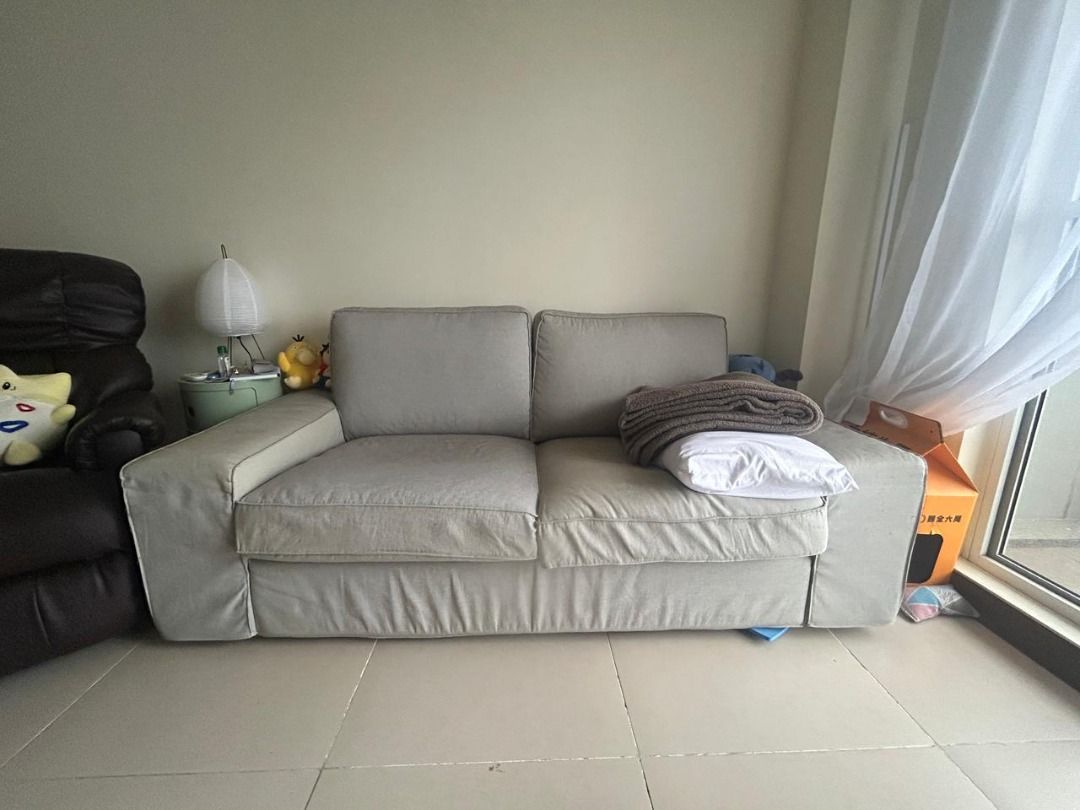 IKEA KIVIK Sofa - Like New, Big Savings! (Category: Sofas) located in Pasig City. Submitted by hughsidric (Listing ID 1381542531, Image 2). Description: Looking for a stylish and comfortable sofa without the brand-new price tag? I'm selling my IKEA KIVIK sofa for just ₱22,000! I bought this fantastic sofa for ₱36,000, and it's been barely used. I'm in Kapitolyo, Pasig, so it's ready for its new home. The KIVIK is known for its deep seats, comfort