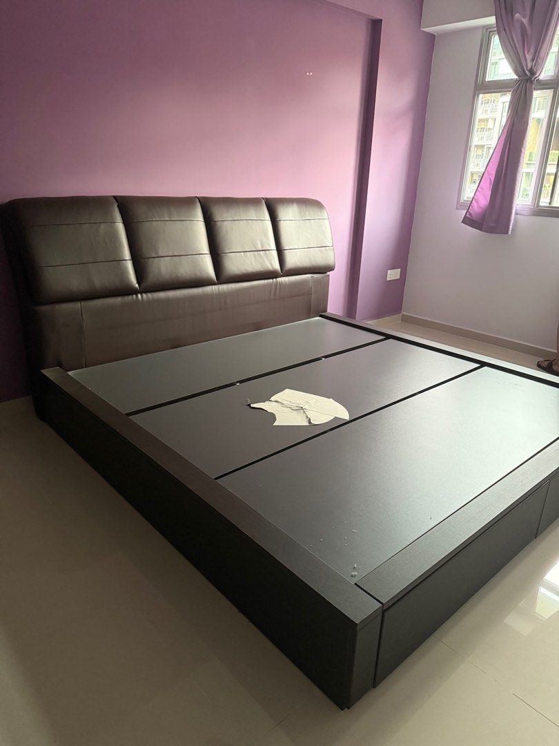 King Size Bed Frame with Headboard