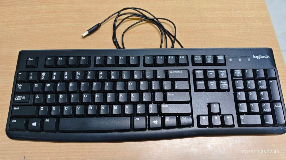 LOGITECH K120 Plug-and-Play USB Keyboard (Category: Computer Keyboard) located in Quezon City. Submitted by marianodeclutter (Listing ID 1361396594, Image 1). Description: Original. Good as new. No issues Loc: Quezon City, central avenue.