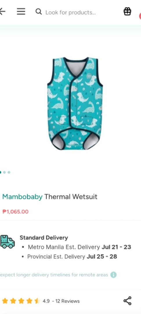Mambo Baby Thermal Wetsuit Large (Category: Other Baby Bathing & Changing Needs) located in Rizal. Submitted by Babyfume (Listing ID 1381649076, Image 2). Description: my son grew out of it used around 4 times only.