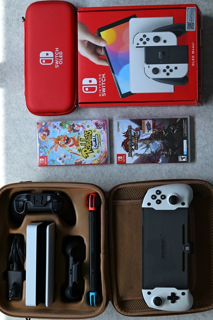 Mint Nintendo Switch OLED with Dobe accessories63107700578177113