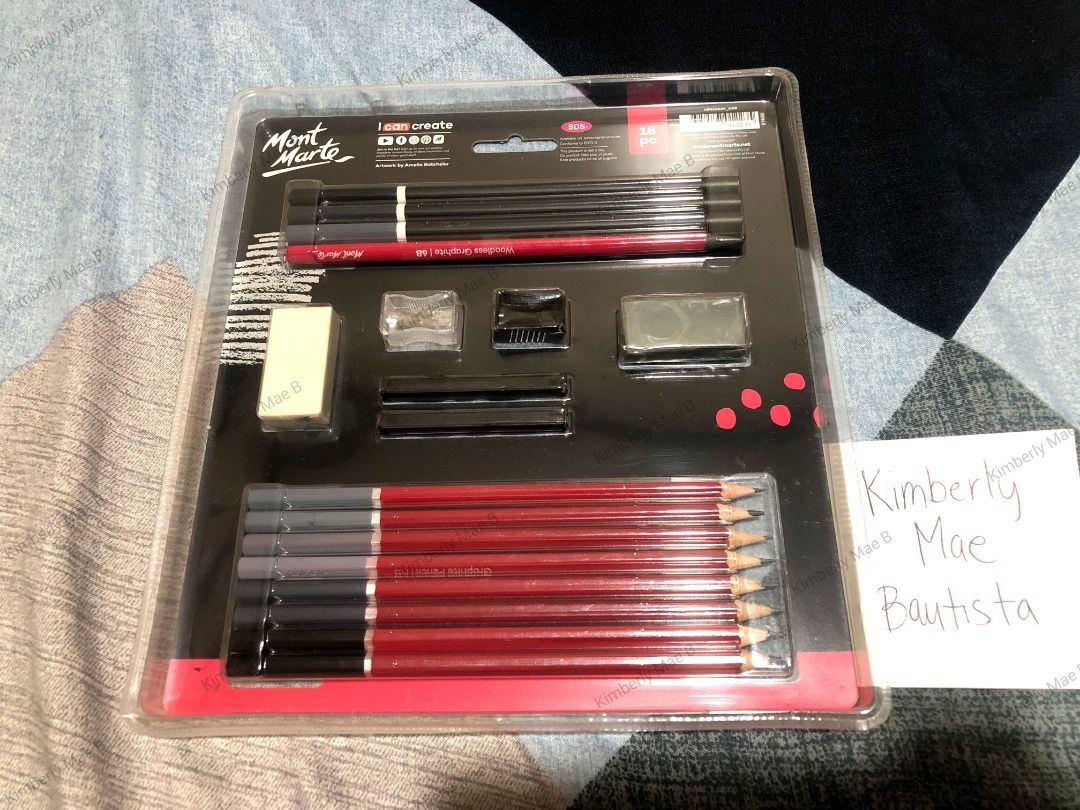 MONT MARTE SKETCH & DRAW SET (18pcs) (Category: Craft Supplies & Tools) located in Manaoag. Submitted by animegasuk54089 (Listing ID 1381650052, Image 2). Description: MONT MARTE SKETCH & DRAW SET (18pcs) -sealed -bought from Saudi Arabia Rfs: Decluttering 📍 Pangasinan Shipping fee shouldered by the buyer.
