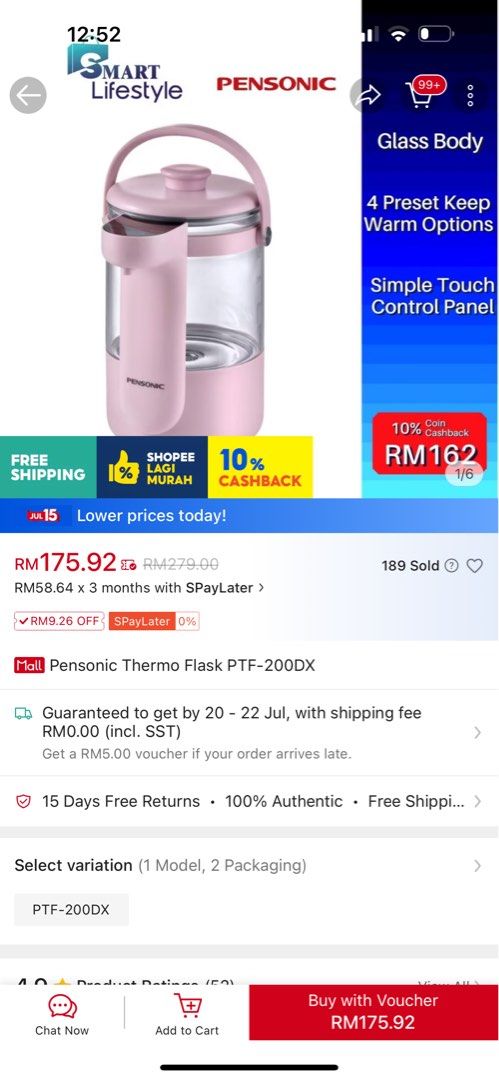 Pensonic Thermol Flask Baby / Toddler Bancuh Susu (Category: Weaning & Toddler Feeding) located in Batu Caves. Submitted by preloved_ems (Listing ID 1381509558, Image 2). Description: Hi i nak letgo flask thermol ni .. Beli untuk my baby tapi tak sempat guna .. Boleh buat tea coffee juga ❤️ Negotiate✨.