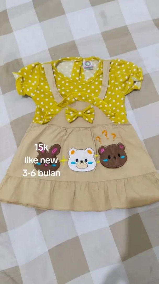 Preloved Baju bayi pribadi (Kategori: 1 hingga 3 tahun) berada di Jakarta Pusat. Dikirim oleh muhamadari36810 (ID iklan 1381666439, Gambar 1). Deskripsi: Baju bagus tidak ada cacat/minus.