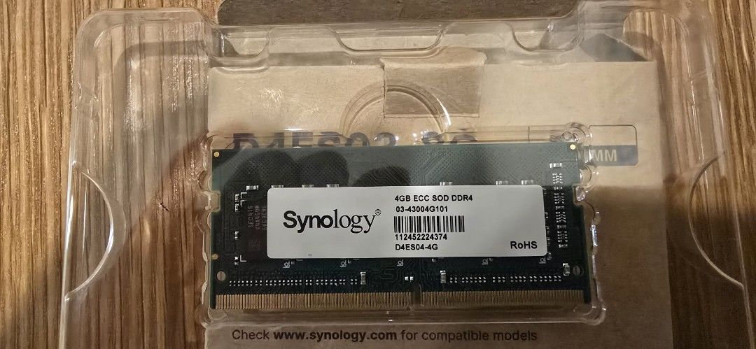 Synology NAS 4GB ECC SODIMM DDR4 RAM63221278695939111