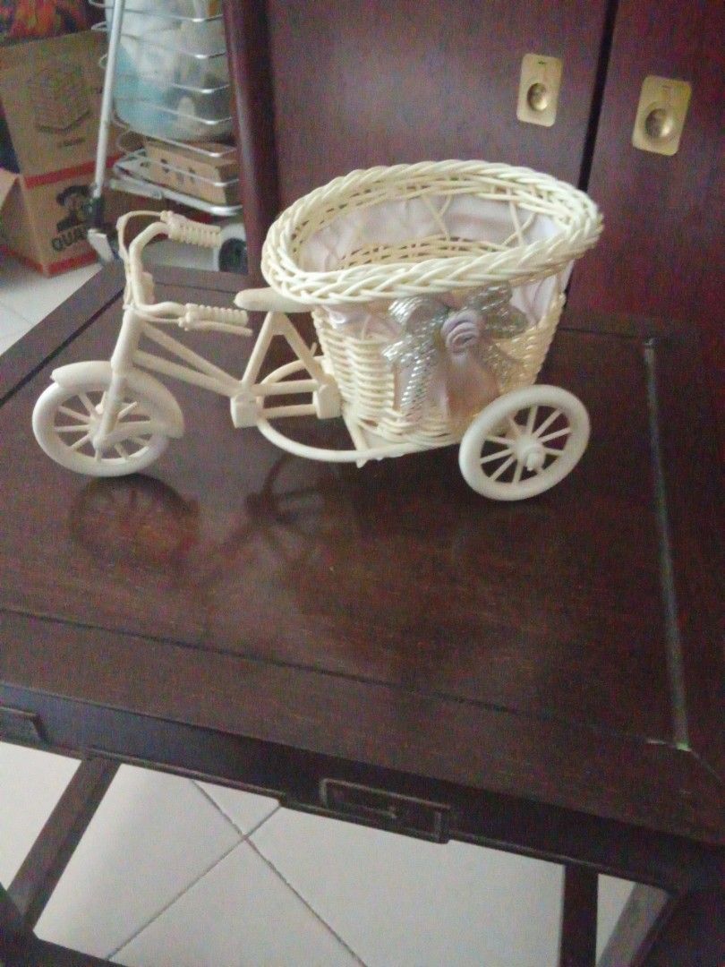Wicker Tricycle Basket - Decorative Home Decor