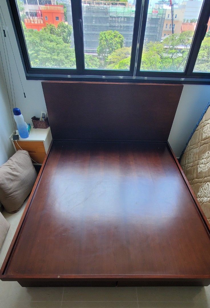 Wooden Bed Frame - Queen Size