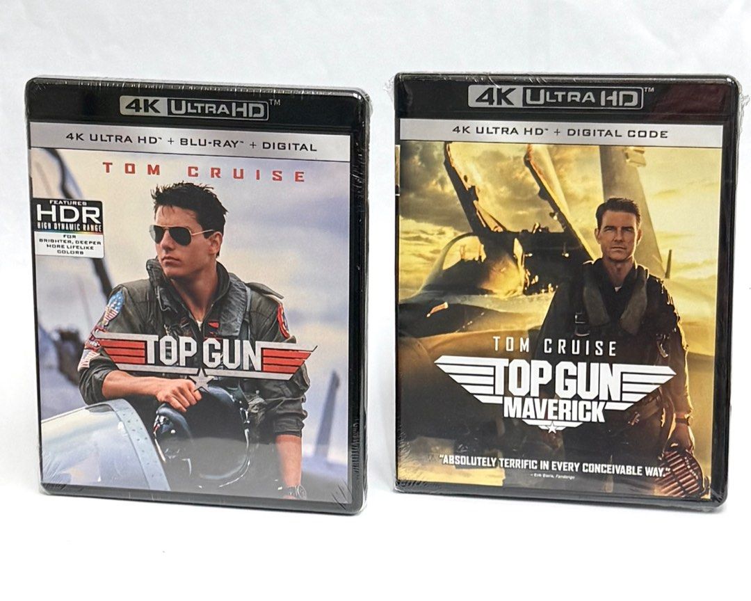 4K藍光Bluray《Top Gun 壯志凌雲》第1、2集普通版及Steelbook 鐵盒特別版, 興趣及遊戲, 音樂、樂器& 配件, 音樂與媒體-  CD 及DVD - Carousell