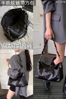 韓國原單 手抓紋鏈帶方包64244272526210110