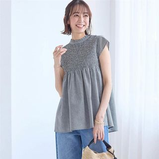 全新日本 Belle Maison StyleNote 黑白格仔褶皺造型衫 (官網同步) ON SALES$158 全場現貨64204045394050110