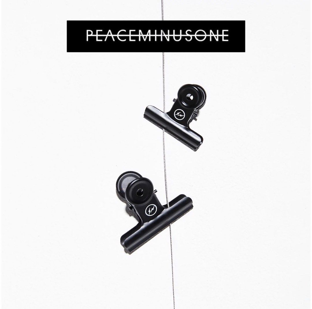 🇰🇷韓國直送🇰🇷 pmo 官方商品Peaceminusone x Fragment Design Bulldog Clip Black  權志龍小雛菊棒球帽夾衣領夾GD同款, 女裝, 手錶及配件, 其他飾物-
