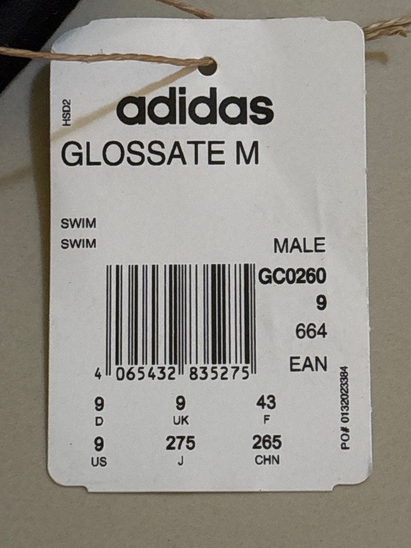 Adidas Glossate Swim Slippers BNWT (Category: Slippers & Slides) located in Santa Rosa. Submitted by aburipoke (Listing ID 1378159822, Image 3). Description: for men bought as extra will not use anymore.