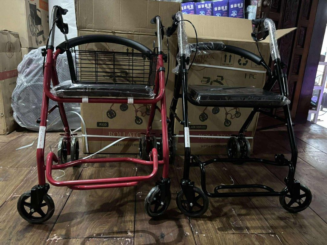 Adult rollator (Category: Braces, Support & Protection) located in Quezon City. Submitted by kathrynbal66392 (Listing ID 1378152242, Image 1). Description: brandnew affordable onhand negotiable good quality and condition open for pick up and delivery high quality we also sell many medical supplies call me 09268225723 cod,gcash,bank transfer lifetime time free service.