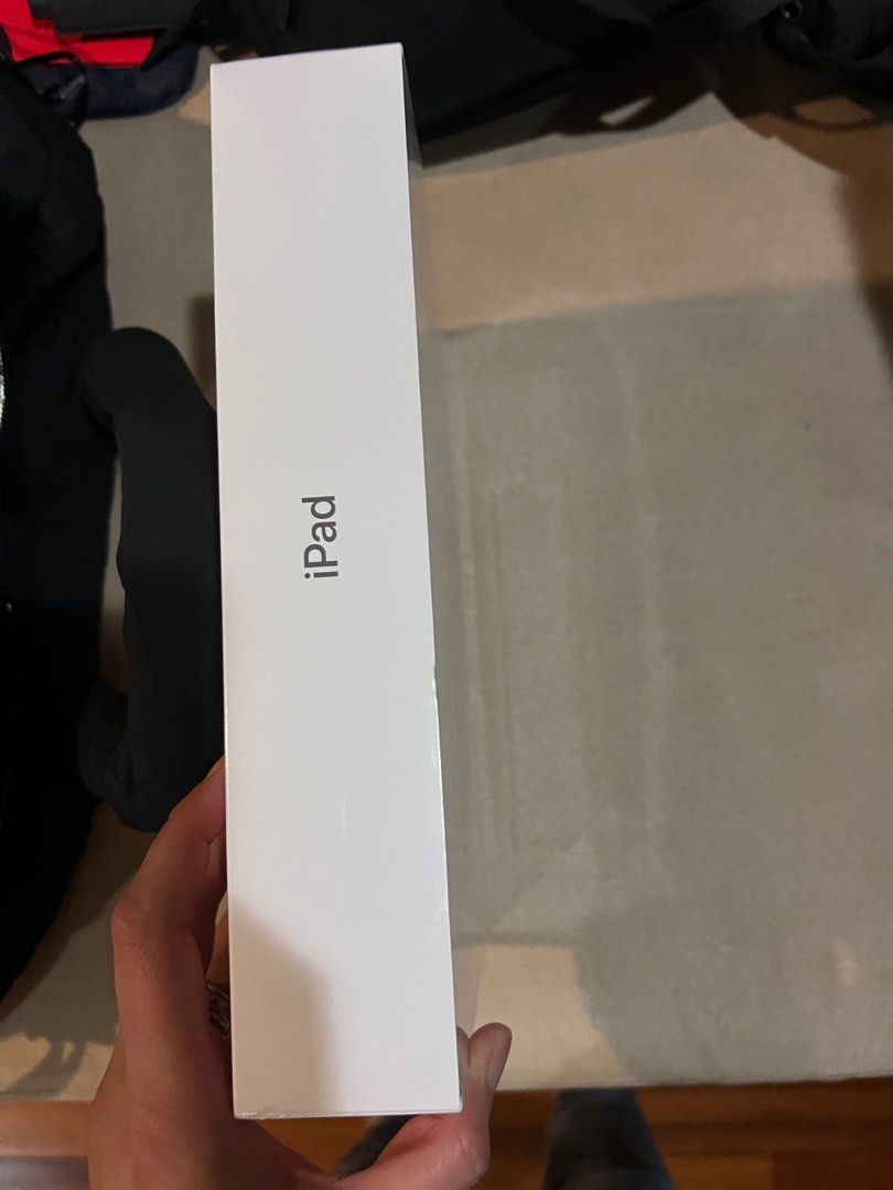 (Category: iPad) located in Singapore. Submitted by angela55 (Listing ID 1378269262, Image 3). Description: Brand new, sealed Apple iPad (9th Generation) in Space Gray. Perfect for work or entertainment. Comes in original packaging. Received as gift..