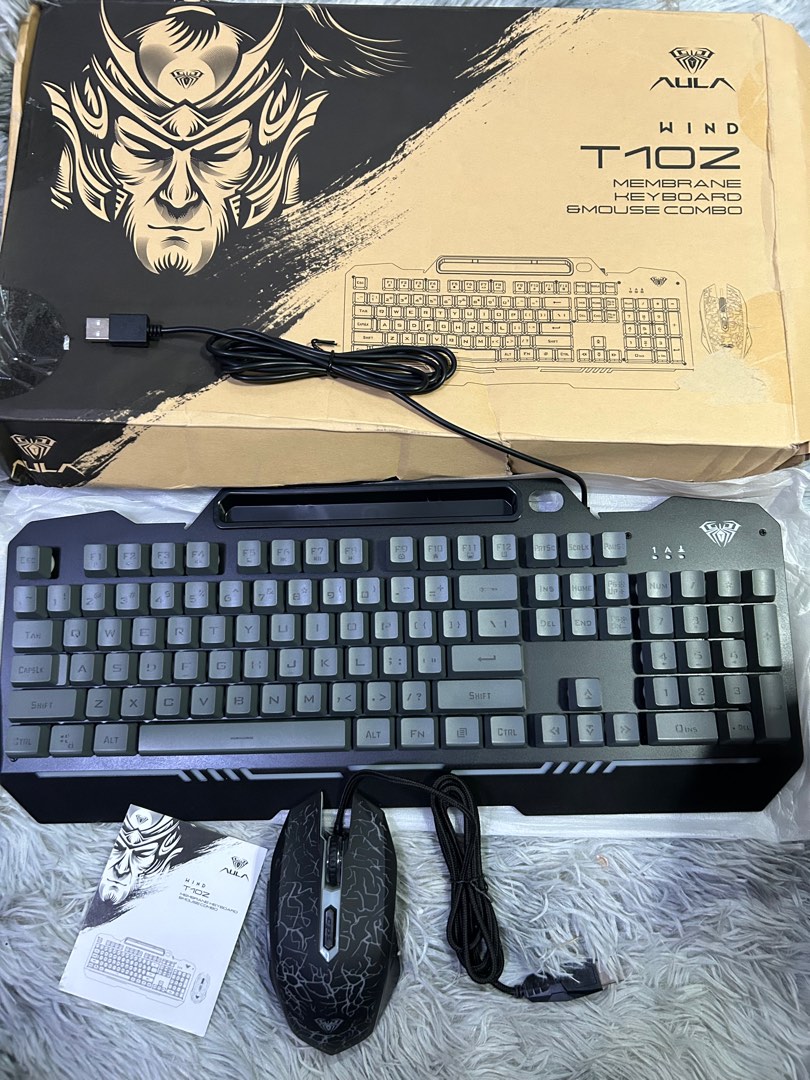 AULA T102 104 Keys Gaming Keyboard and Mouse Combo with RGB Backlit All ...