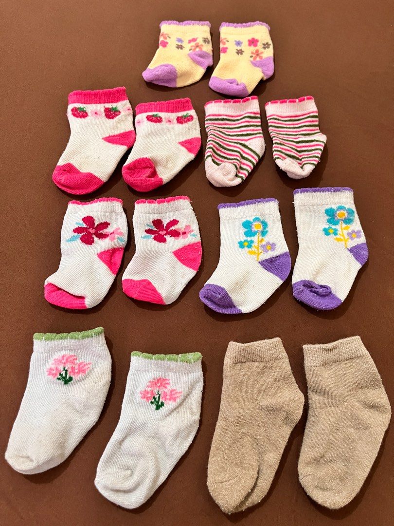 Baby girl socks (Category: Babies & Kids Fashion) located in San Mateo. Submitted by cesscloset_ (Listing ID 1378235840, Image 2). Description: TAKE ALL!!! Socks for baby girl new born .