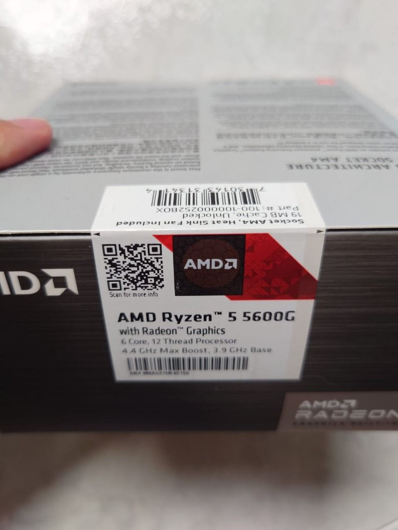 [BNIB] AMD Ryzen 5 5600G CPU APU63220270958211111