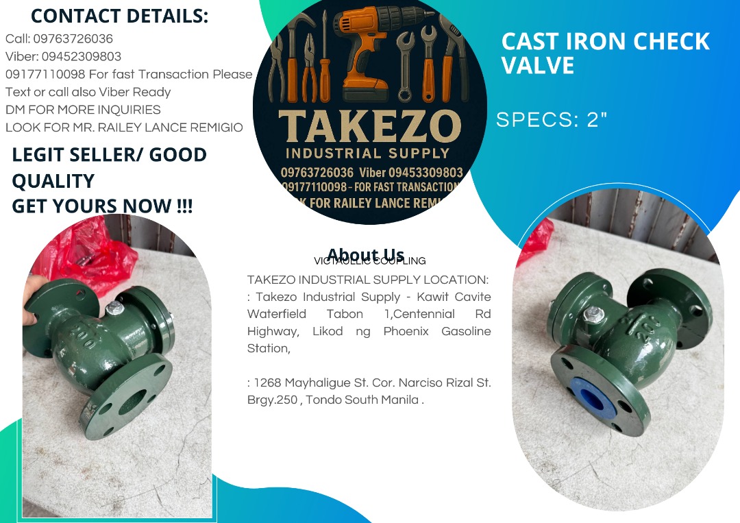 CAST IRON CHECK VALVE, Commercial & Industrial, Construction Tools ...