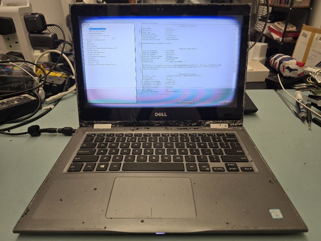 (FOR PARTS) Dell Inspiron 13-5378 i7-7500U + XPS 13 9360 i7 Laptop (Category: Laptops & Notebooks) located in Singapore. Submitted by pohtoetay04 (Listing ID 1378266894, Image 1). Description: Price is for both. No chargers. Dell Inspiron 13-5378 i7-7500U Working condition, however: Screen faulty Battery removed as it was bloated - model WDX0R Rubber around screen disintegrating RAM/HDD not included Dell XPS 13 9360 i7 7th gen When powered on, tu