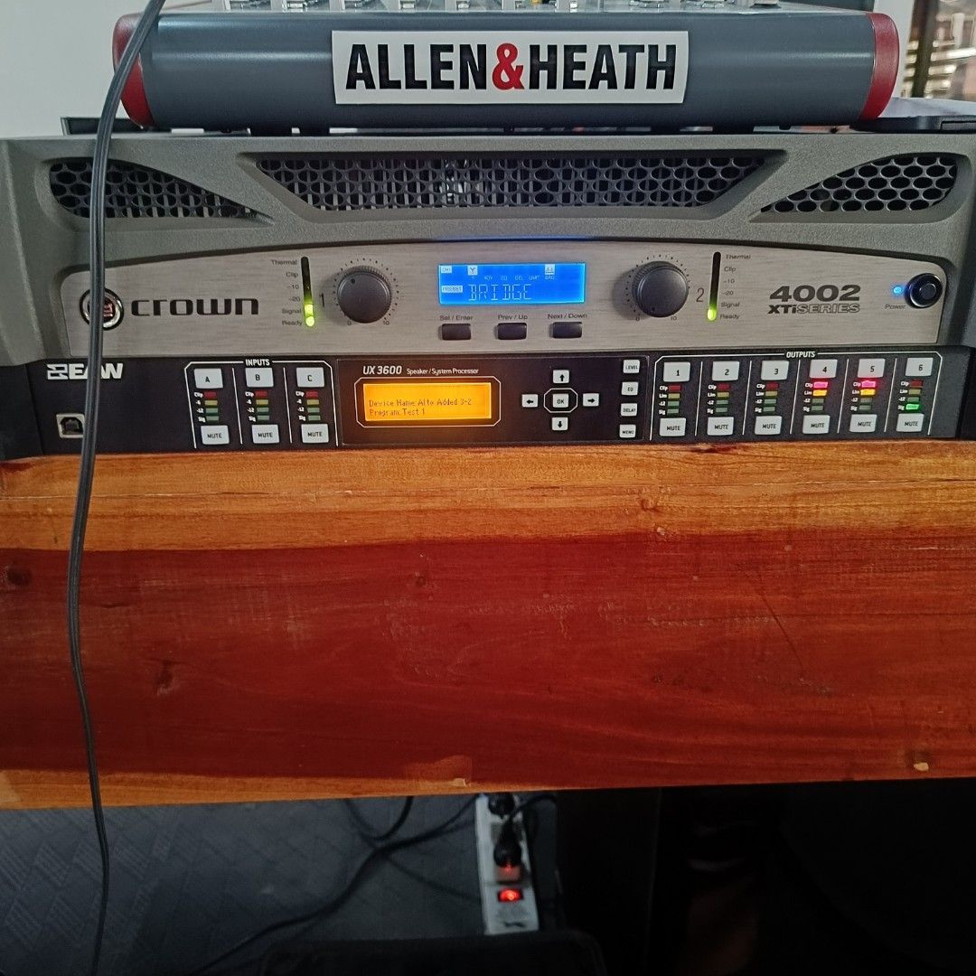 DJ System (Category: Other Audio Equipment) located in Calasiao. Submitted by anthonypeter (Listing ID 1378183757, Image 2). Description: Pioneer CDJ EAW self powered speakers 15 inch EAW subwoofer Crown amp EAW signal processor Allen Heath mixer Comes with all cables 450k negotiable.
