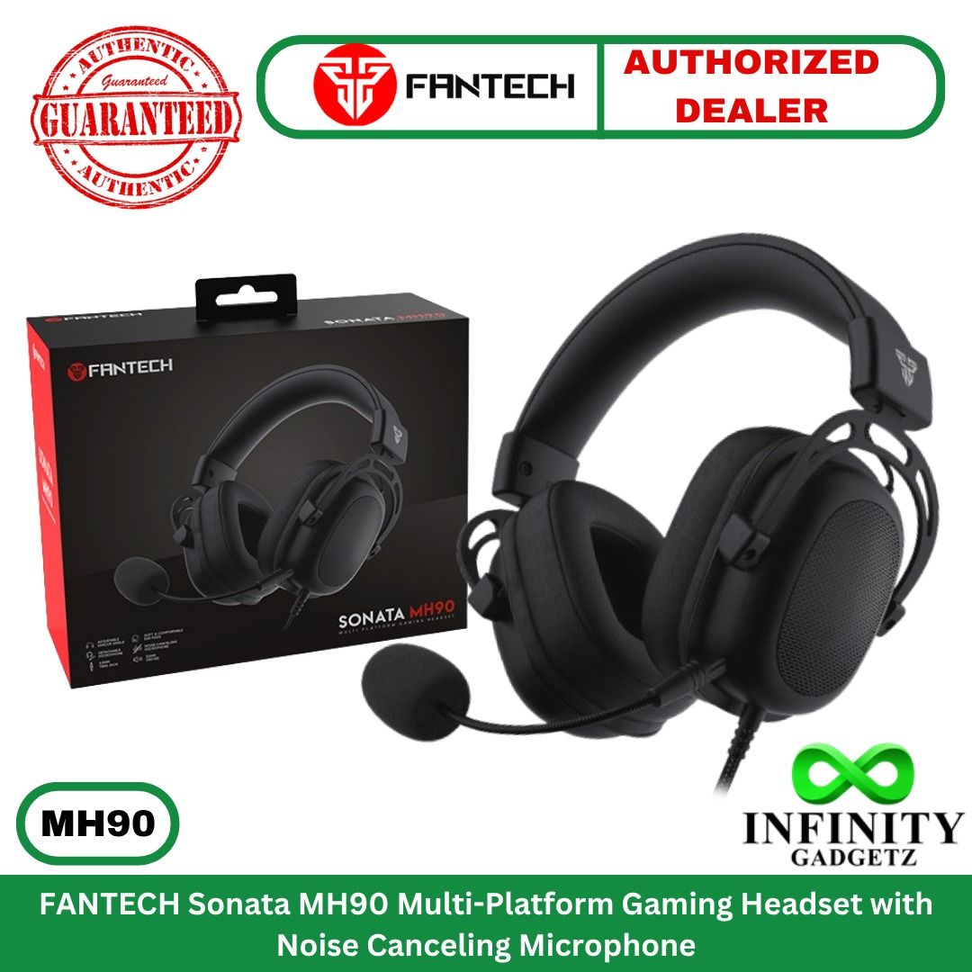FANTECH Sonata MH90 Multi-Platform Gaming Headset with Noise Canceling Microphone (Category: Headphones & Headsets) located in Manila. Submitted by infinitygadgetzph (Listing ID 1378174690, Image 1). Description: -Authentic -Authorized Dealer of Fantech -Sealed and Brand New -With 1 Month Warranty (Must keep the complete box/carton for warranty claim) SPECIFICATIONS & FEATURES: FEATURES: 🟩Bigger and More Precise - Delivers superior audio perform
