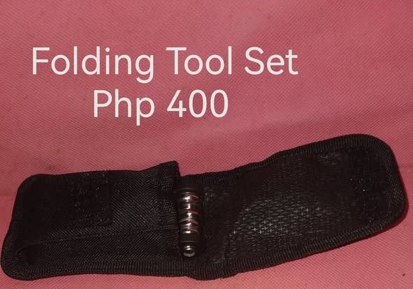 Folding tool set with pouch (Category: Bicycles) located in Los Banos. Submitted by princessbotique (Listing ID 1378289597, Image 3). Description: Folding tool set with pouch Only Php 400 Preloved As is First come First Serve Please add shipping fee From Los Banos Laguna Meetups per arrangement MOP GCash first to pay basis No reservations No COD No checkout PM MY PAGE if interested Please Like and Follow.