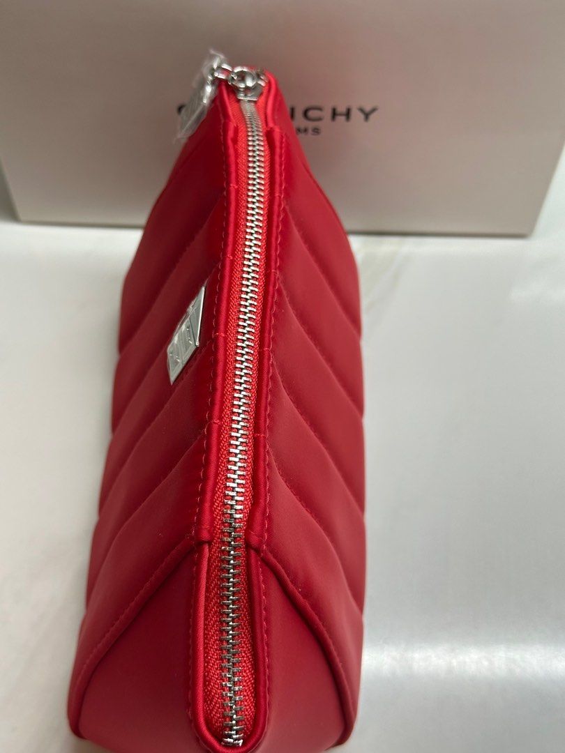 Givenchy Red Pouch (Category: Luxury Bags & Wallets) located in Dasmarinas. Submitted by veryjennifer (Listing ID 1378299818, Image 3). Description: Original By Givenchy Parfums Brand new On hand Color light pink 2pc available With box.