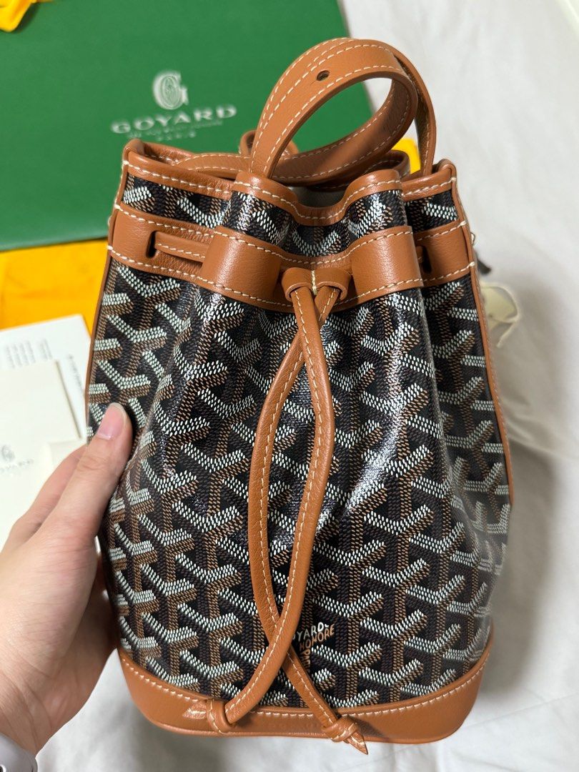 Goyard Bucket Bag (Category: Bags & Wallets) located in Singapore. Submitted by jasjas296 (Listing ID 1378232423, Image 2). Description: ✨ Goyard Petit Flot Bucket Bag – Like New! ✨ Bought in August 2024 and used less than 5 times – in excellent, almost brand-new condition. ✔️ No scratches, no creases ✔️ Interior is spotless ✔️ Always stored carefully Comes with: - Original receipt - Goyard dust bag - Goyard paper bag All packaging and accessorie