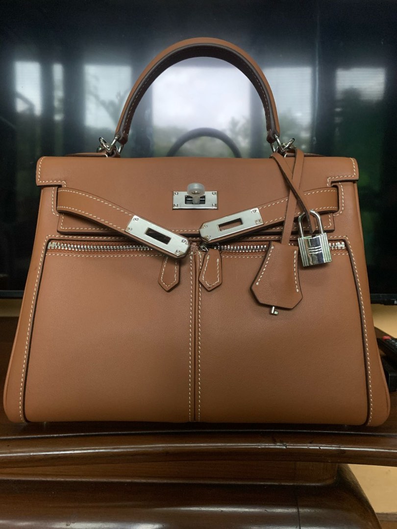 Hermes Kelly Lakis 28 gold swift leather PHW