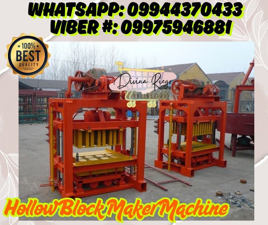 Hollow Bricks Making Machine On-Hand Hollow Block Maker Machine (Category: Construction & Building Materials) located in Pasig City. Submitted by ayabheldiane-20162 (Listing ID 1378183060, Image 1). Description: 🌏 We Can Deliver Nationwide 👉 AP Cargo, LBC, Lalamove & etc. 📍 HURRRYYYY!!! BUY NOW!!! & GET LESS DISCOUNT 📍 WE'RE ON SALE ❗️ 🔥 QTJ4-40 Hollow Block Making Machine Price: 450,000 ✅ FREE Shipping and Handling ✅ Authorize Philippine Di