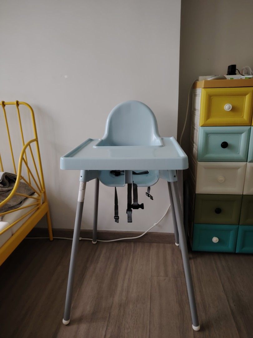 IKEA Antilop High Chair Light Blue, Babies Kids, Nursing