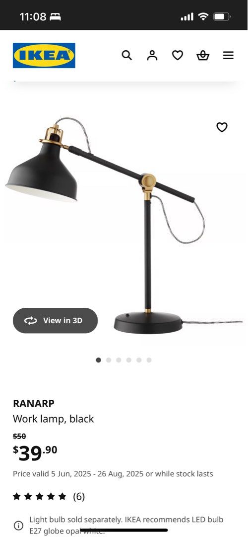 Ranarp Ikea Office Desk Lamp Ikea RANARP Work/table Lamp, Off