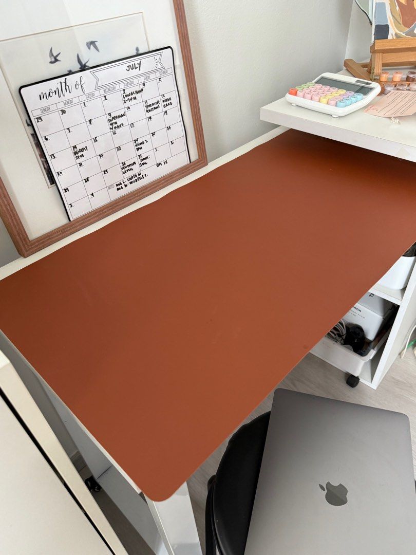 Laptop / computer Desk Pad Faux Leather (Category: Mouse & Mousepads) located in Pasig City. Submitted by roadtominimalism09 (Listing ID 1378199671, Image 2). Description: Faux leather desk pad. Size: 40 x 80. No flaws just not using it anymore. I have several colors of this pad..
