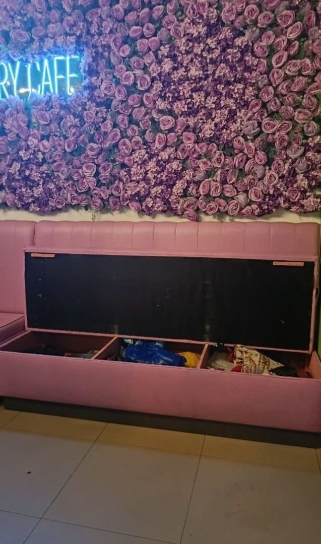 Long Sofa with Storage inside great for business or home use (Category: Sofas) located in Paranaque City. Submitted by maxileeee (Listing ID 1378191469, Image 3). Description: Helping a friend! • Original price for both sofas: ₱28,000 in total • Selling it all in for ₱18,000 will give discount if take all ⚠️Rush Sale Price: ₱8,000 each. ⚠️Updated RUSH SALE PRICE: ₱5,500 EACH. GET BOTH ₱10,500. WELL CONDITION • Rush selling, no reservations • Our 