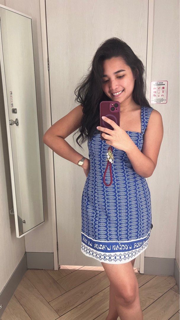 Looking for: H&M Blue printed dress (Category: Dresses) located in Taguig. Submitted by swiftgem (Listing ID 1378265642, Image 1). Description: Locean.