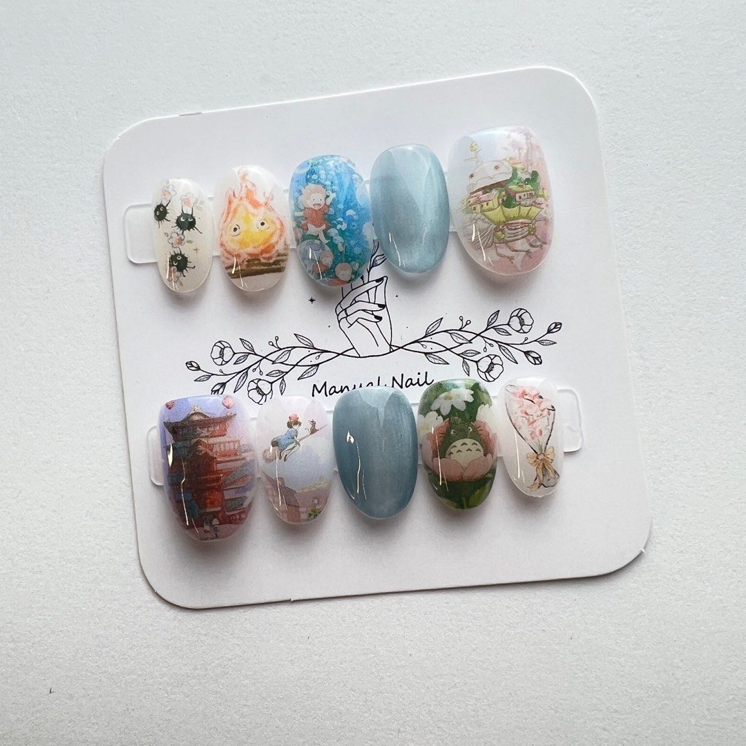 由 sora_store (刊登 ID 1378278517，圖片 3) 提交，位於 桃園市 (Taoyuan) 的 宮崎駿美甲M號 (類別：美甲、手部保養)，說明：。