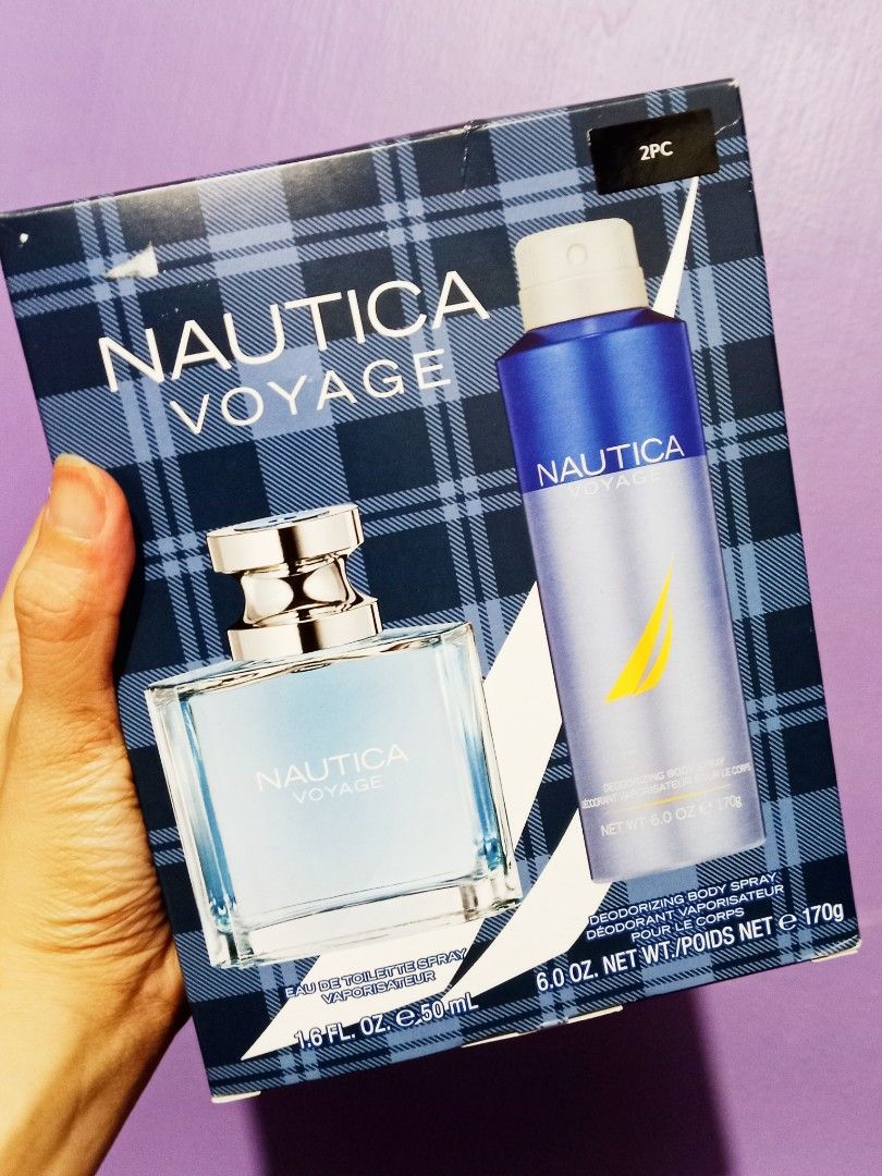 Nautica Voyage Bundle 2-piece gift set! Original! (Category: Fragrance & Deodorants) located in Quezon City. Submitted by crizphil13 (Listing ID 1378276650, Image 3). Description: 💯 Guaranteed Original / Brand New fresh from U.S!!! 📌Nautica Voyage 2-piece bundle gift set! 🌹fresh scent for men! magnda png xmas 🎁 💜 50ml/ 7ounce edt + ounce body spray! 📌payment first..pls check my reviews for ur peace of mind 🙂 note: 📌shipping fee shouldered