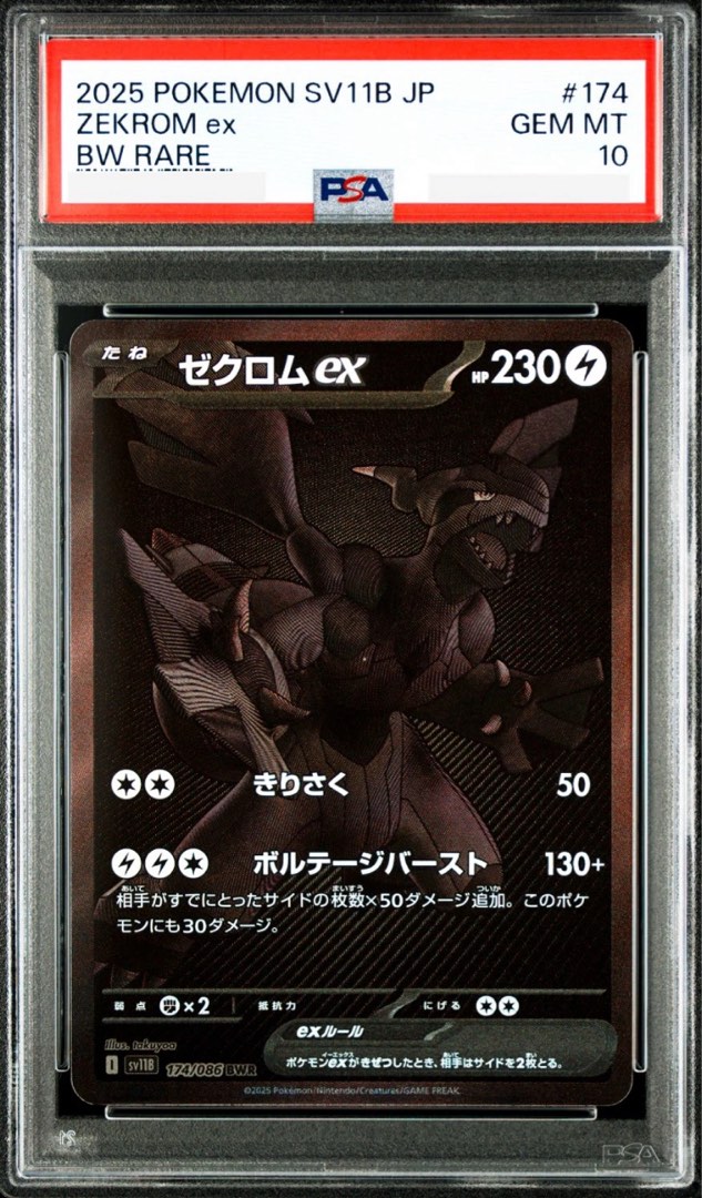 ゼクロムex BWR Zekrom ex BWR GEM MT 10 PSA10 PSA10】ゼクロムex BWR 174/086の通販 magi公式アカウント