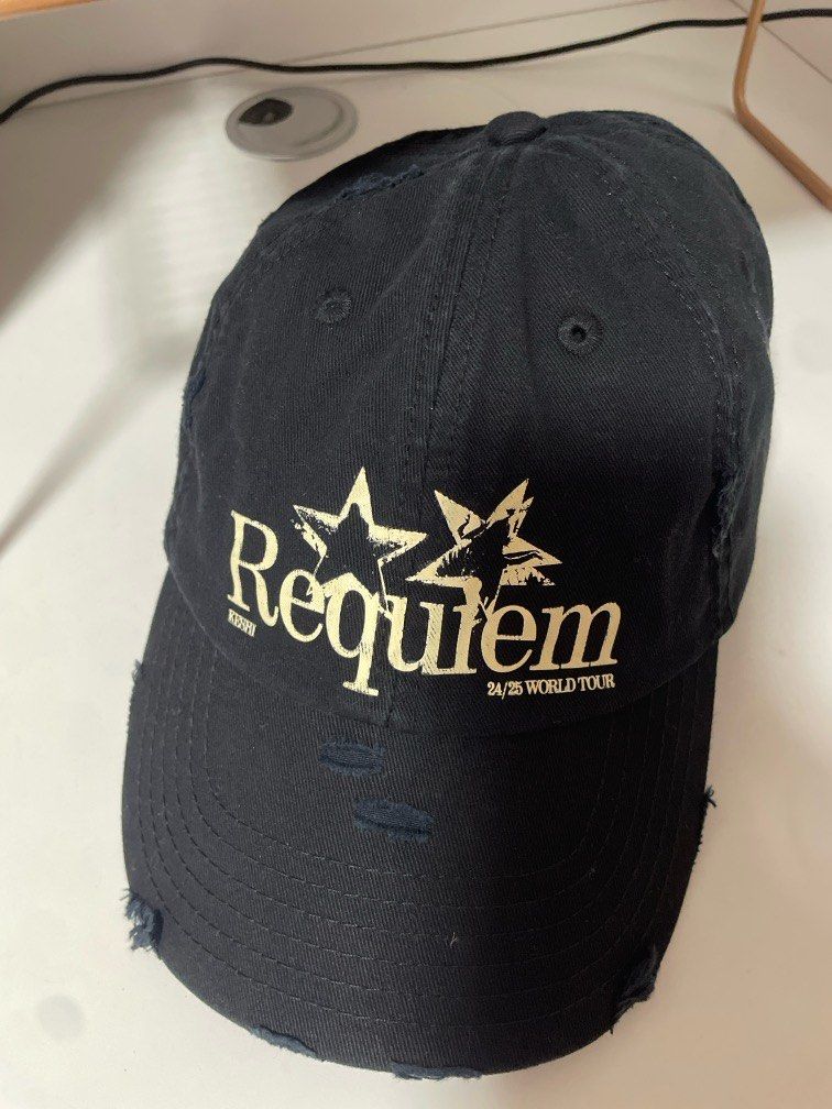 Keshi Requiem World tour cap キャップ Requiem distressed cap from keshi concert, Men's Fashion, Watches